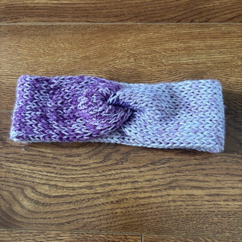 Studio 120 handmade purple Knitted twisted Headband